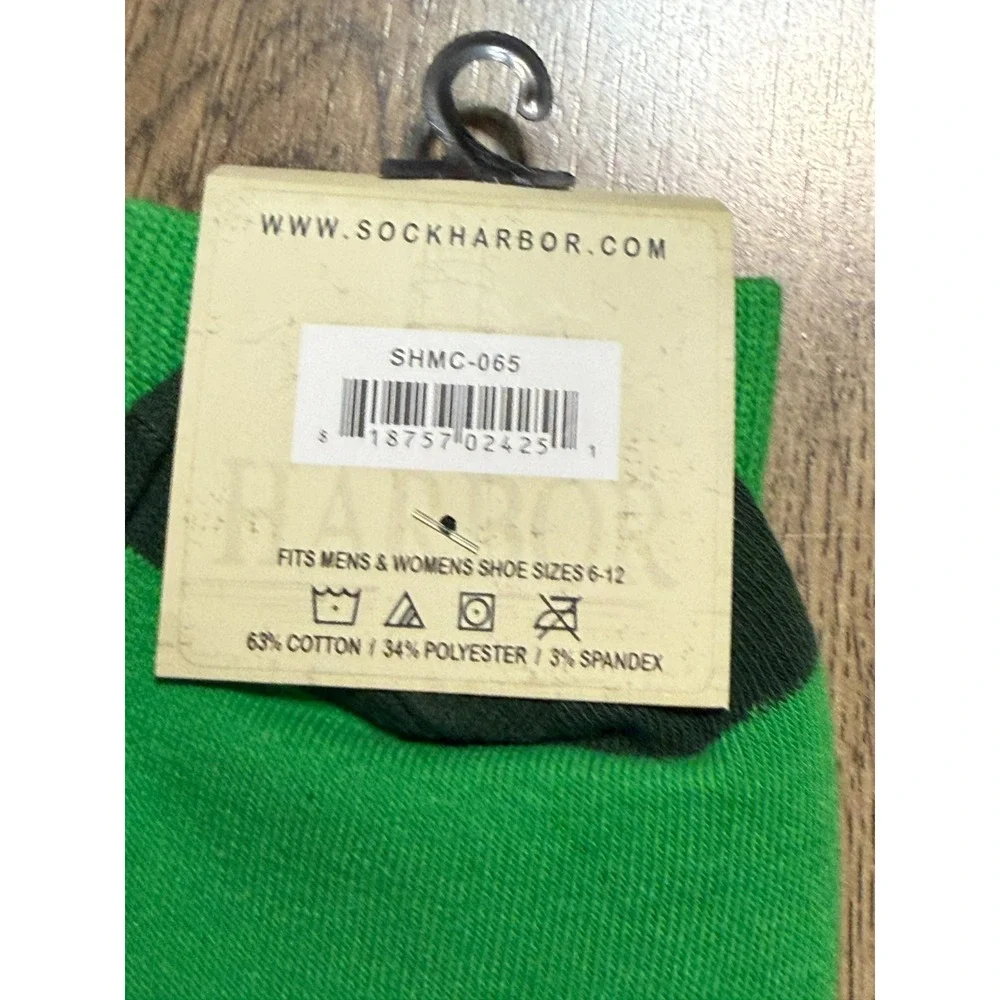 Sock Harbor Men's One Size Green Black White I'd Tap That Golf NWT